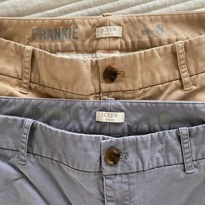 J. CREW Bundle of (2) Pr. Frankie Chino Pants Sz 8